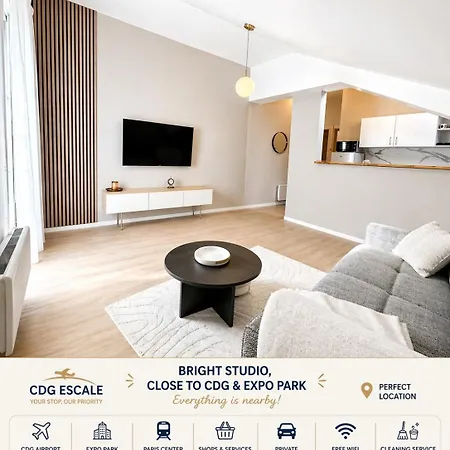 Bright Studio, Close To Cdg & Parc Des Expo *